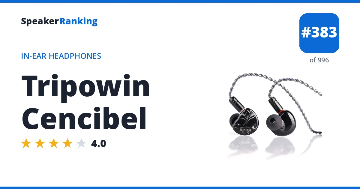 Tripowin Cencibel - ranked #383 of 996 In-Ear Headphones · Editor's rating 4/5