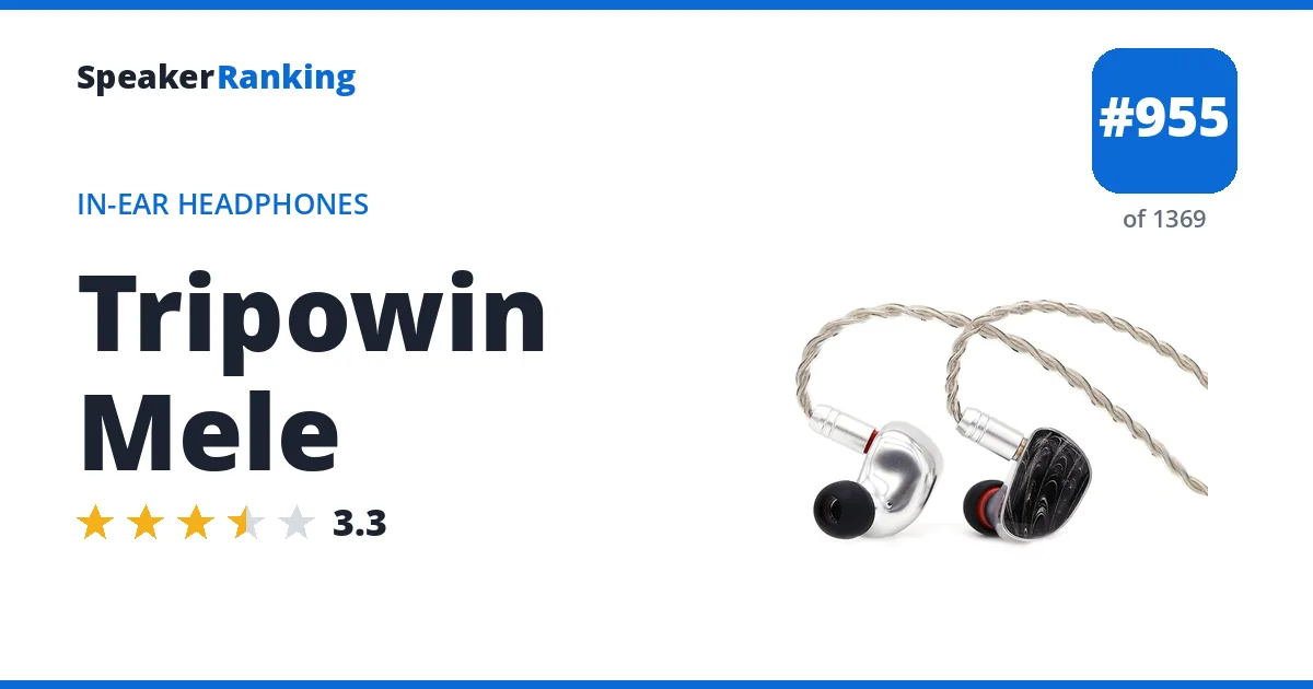 Tripowin Mele - ranked #955 of 1369 In-Ear Headphones · Editor's rating 3.3/5