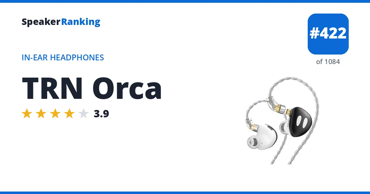 TRN Orca - ranked #422 of 1084 In-Ear Headphones · Editor's rating 3.9/5