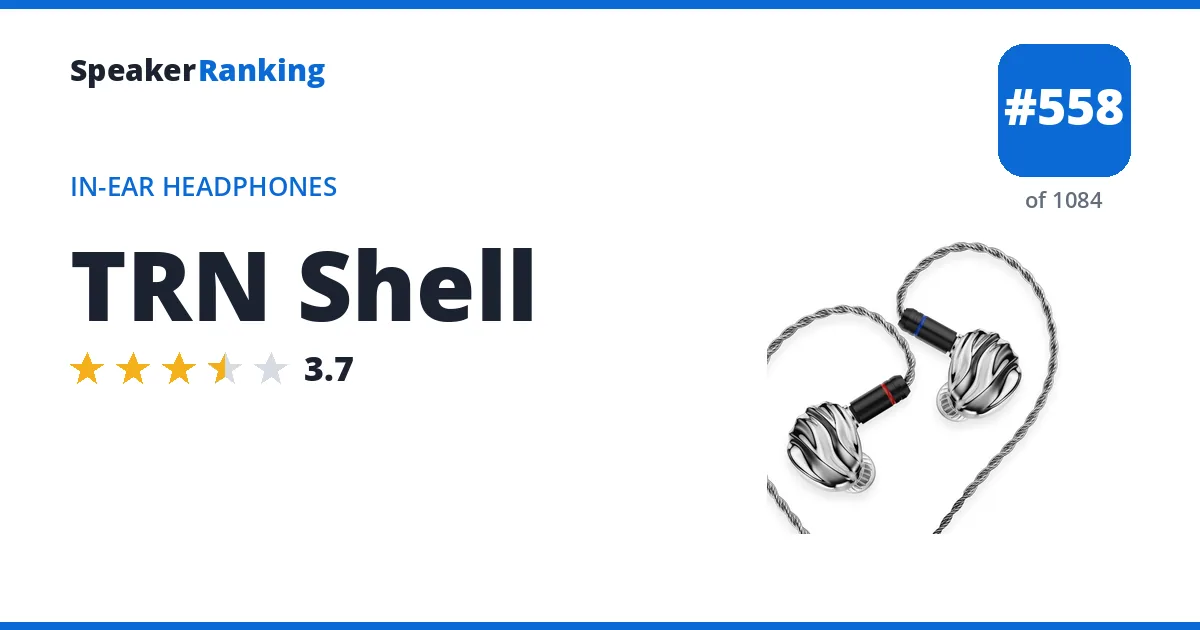 TRN Shell - ranked #553 of 1061 In-Ear Headphones · Editor's rating 3.7/5