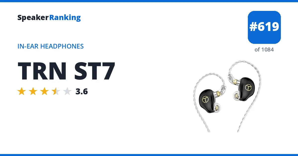 TRN ST7 - ranked #619 of 1084 In-Ear Headphones · Editor's rating 3.6/5