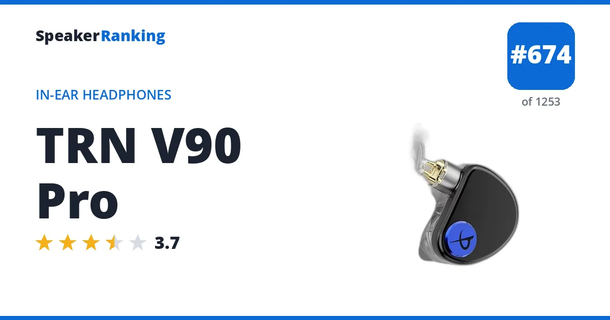 TRN V90 Pro - ranked #674 of 1253 In-Ear Headphones · Editor's rating 3.7/5