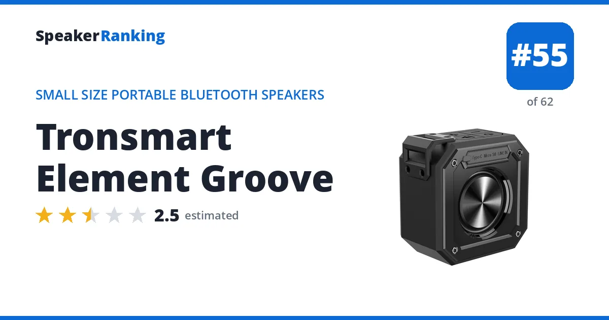 Tronsmart Element Groove - ranked #55 of 62 Small Size Portable Bluetooth Speakers · Editor's rating 2.5/5