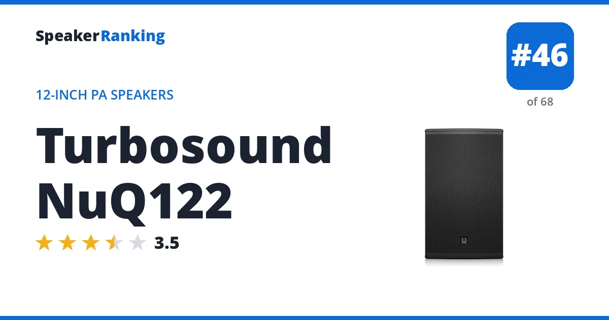 Turbosound NuQ122 - ranked #46 of 68 12-Inch PA Speakers · Editor's rating 3.5/5