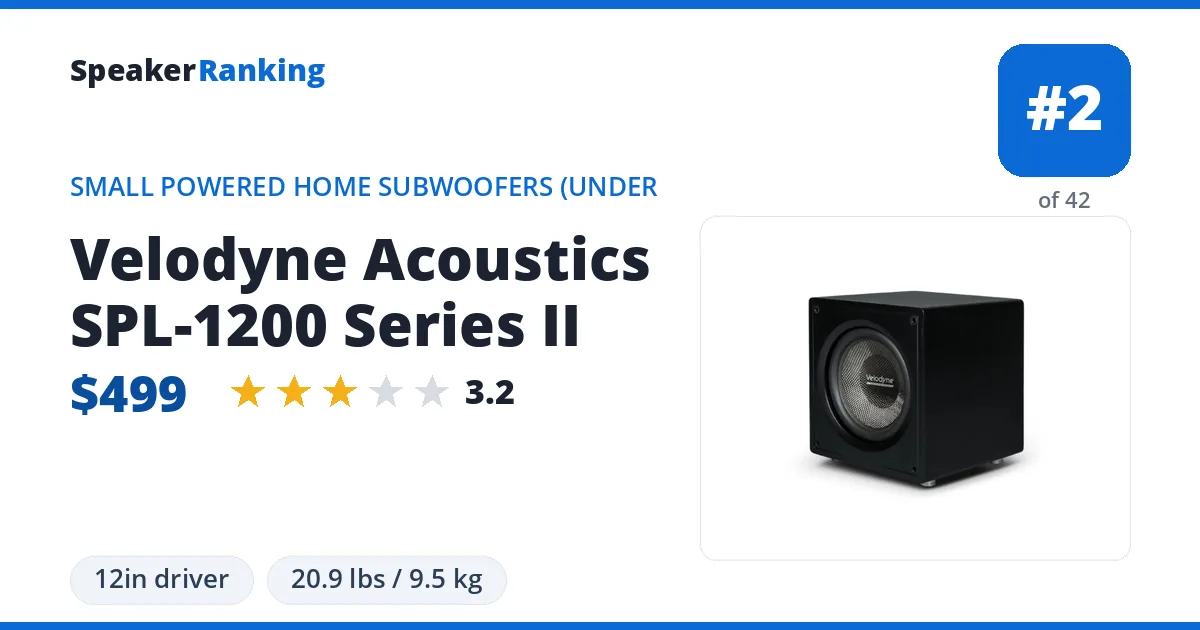 Velodyne Acoustics SPL-1200 Series II ranking card