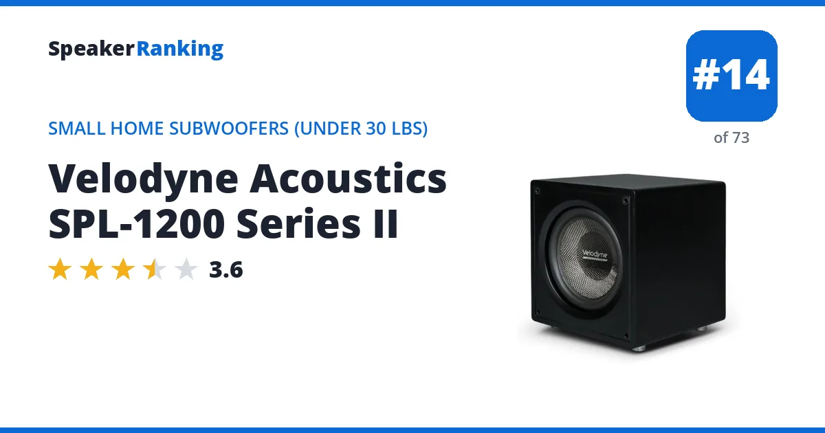 Velodyne Acoustics SPL-1200 Series II ranking card