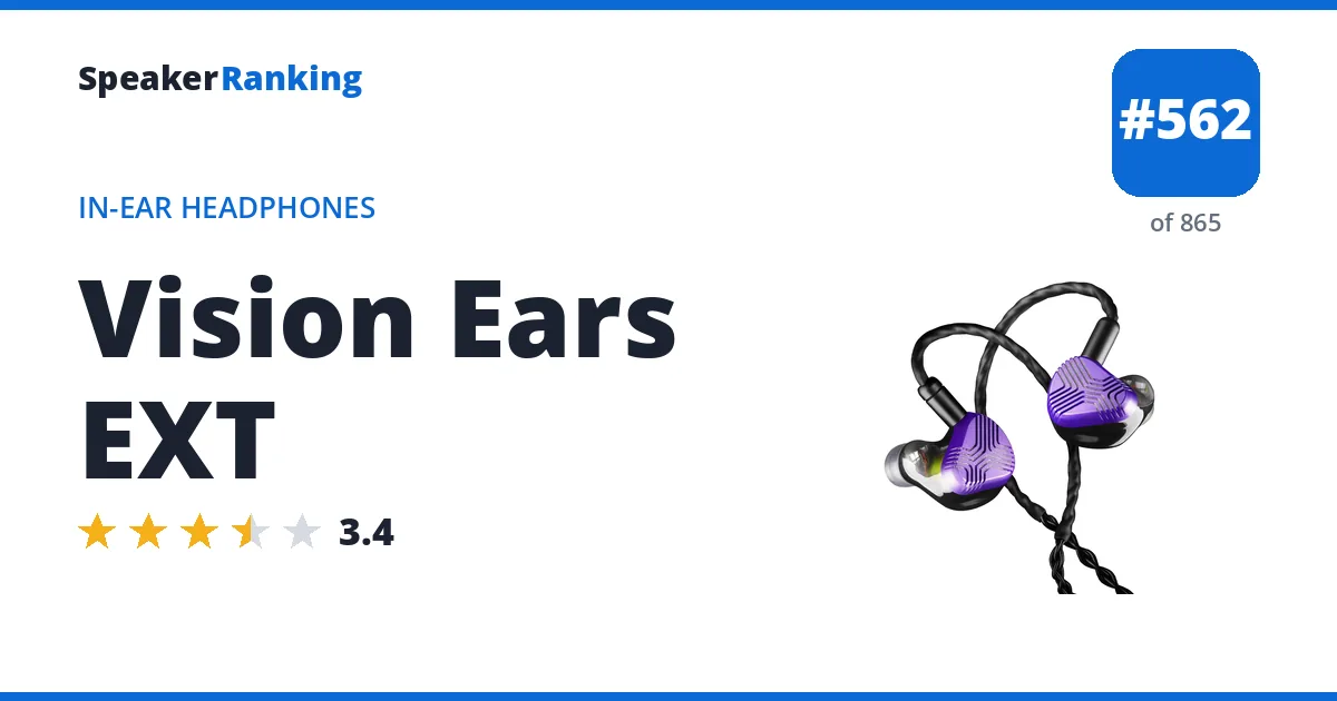 Vision Ears EXT - ranked #562 of 865 In-Ear Headphones · Editor's rating 3.4/5