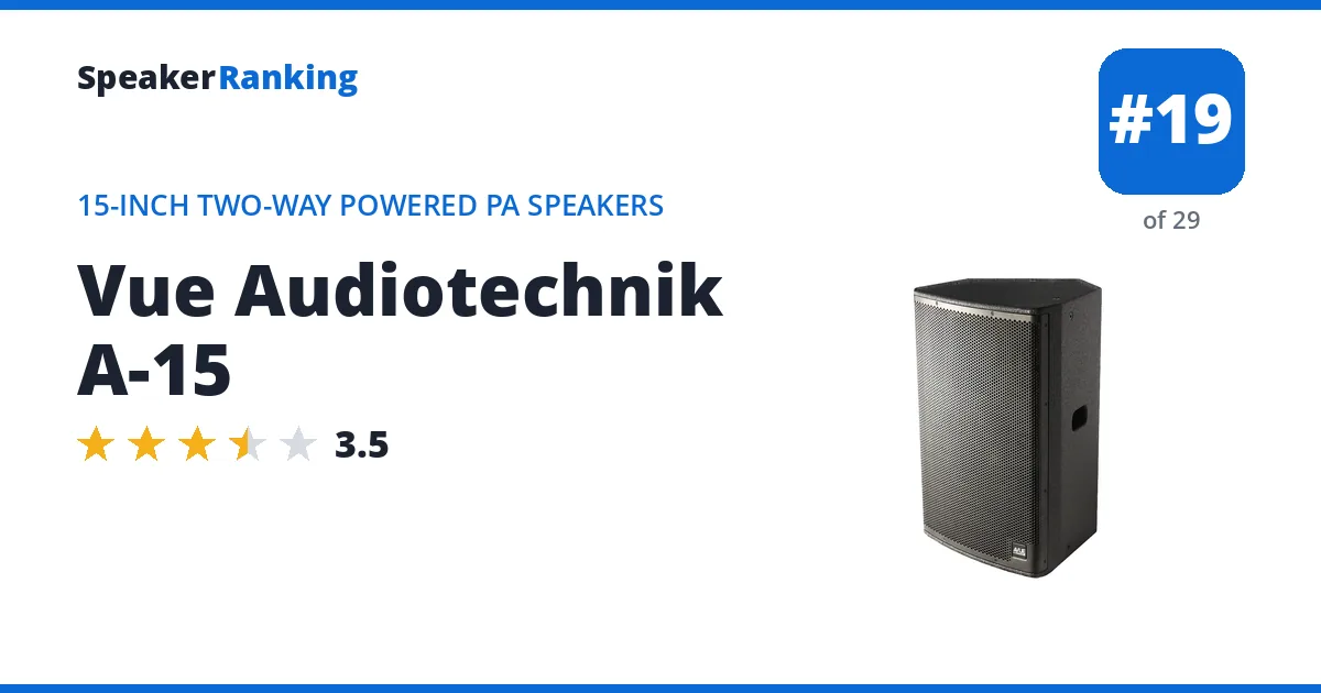 Vue Audiotechnik A-15 ranking card