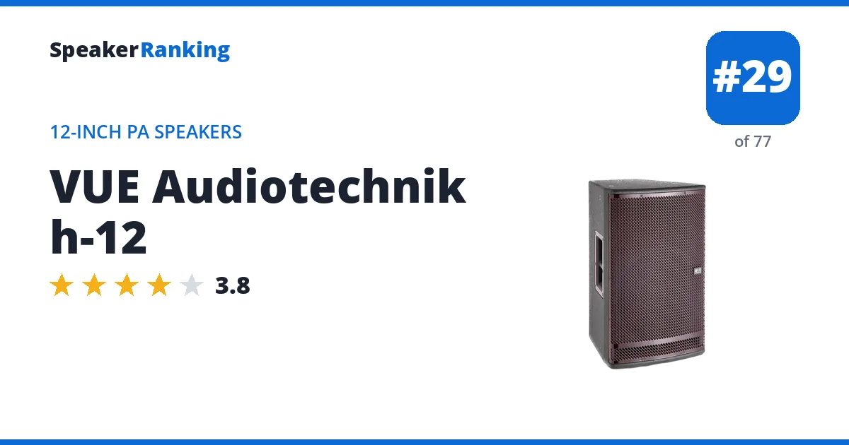 VUE Audiotechnik h-12 ranking card