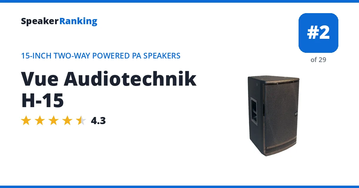 Vue Audiotechnik H-15 ranking card