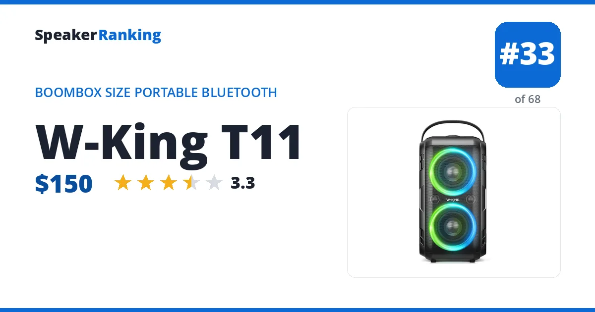 W-King T11 ranking card