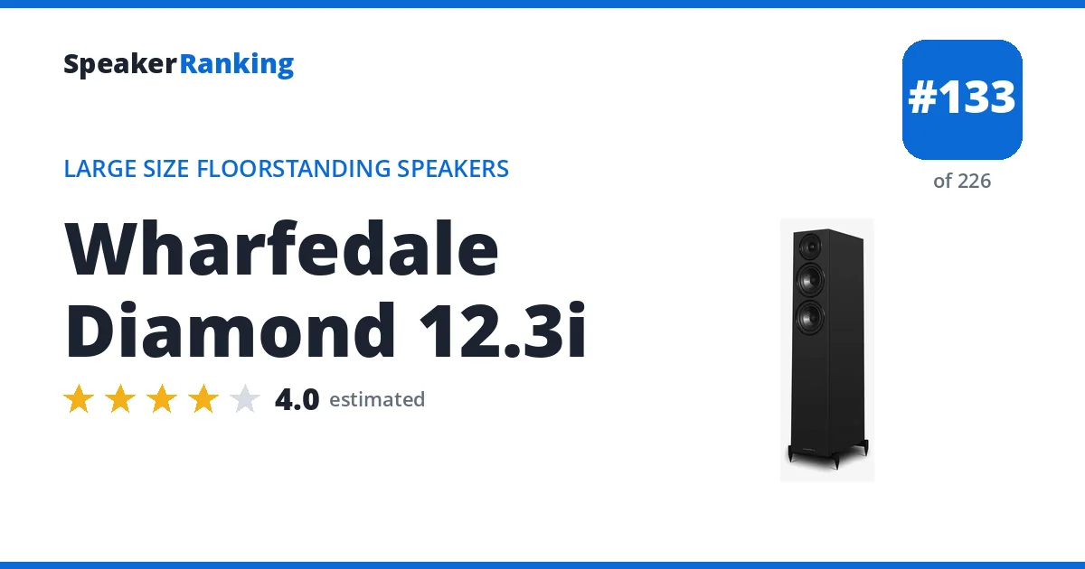 Wharfedale Diamond 12.3i - ranked #133 of 226 Large Size Floorstanding Speakers · Editor's rating 4/5