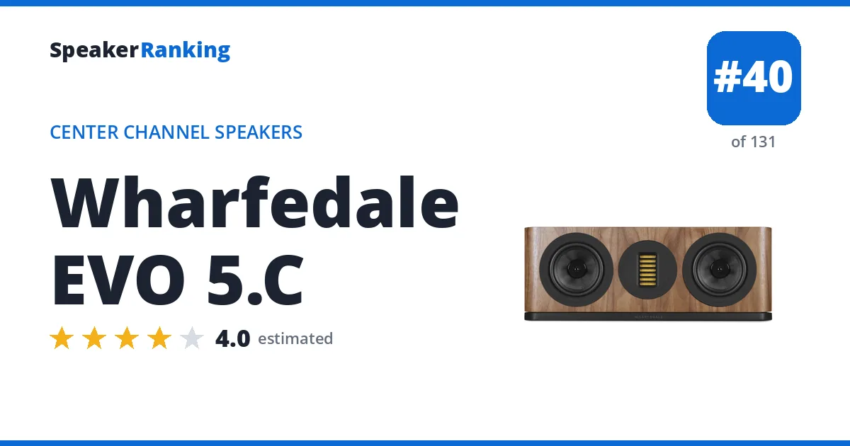 Wharfedale EVO 5.C - ranked #40 of 131 Center Channel Speakers · Editor's rating 4/5
