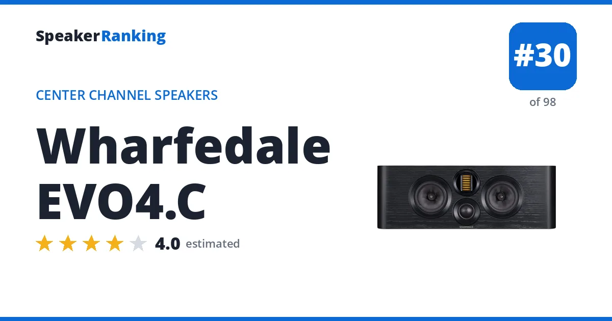 Wharfedale EVO4.C - ranked #30 of 98 Center Channel Speakers · Editor's rating 4/5