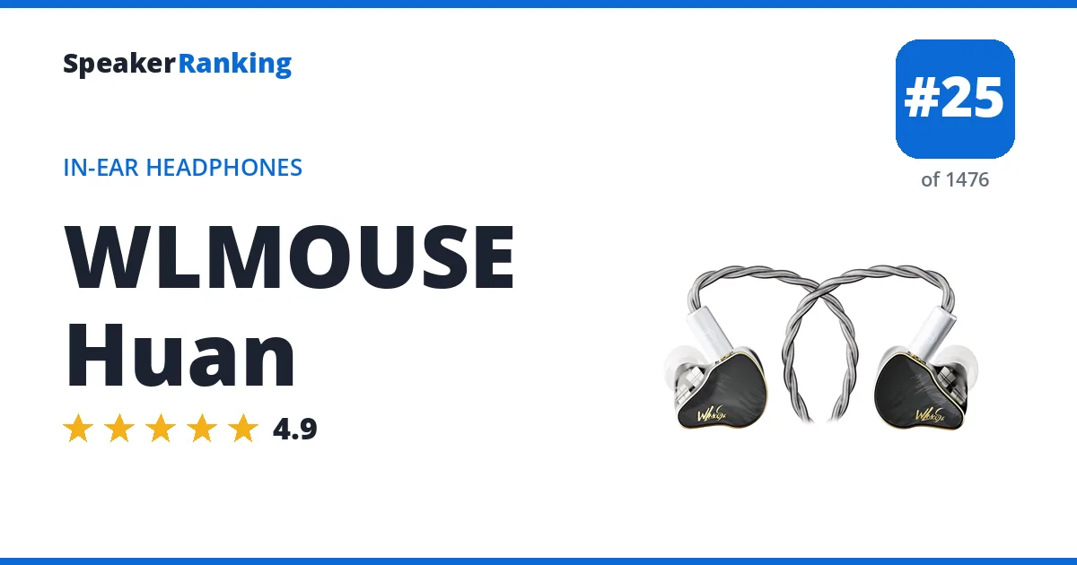 WLMOUSE Huan - ranked #24 of 1448 In-Ear Headphones · Editor's rating 4.9/5