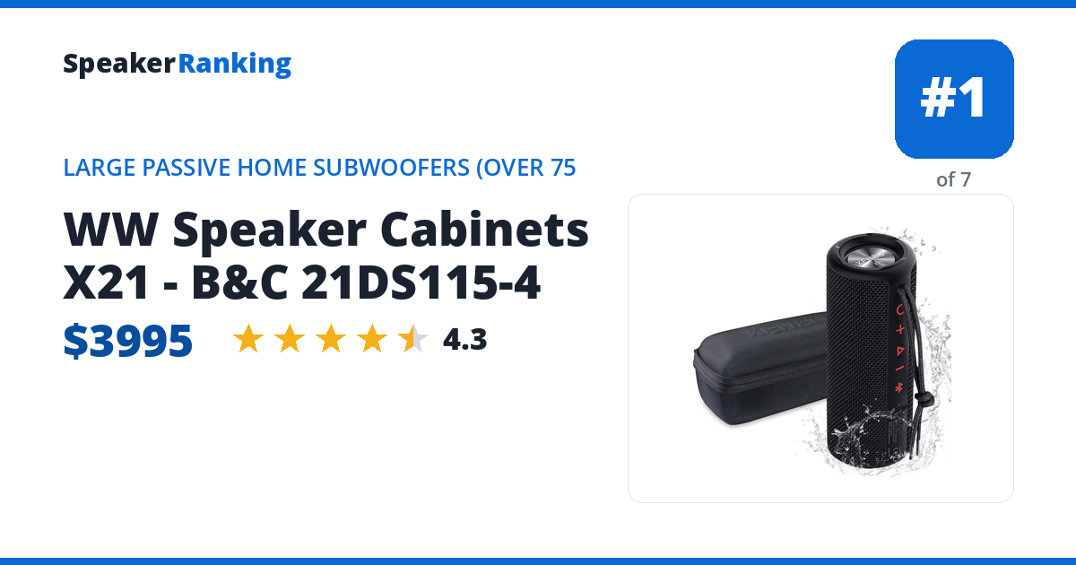 WW Speaker Cabinets X21 - B&C 21DS115-4 ranking card