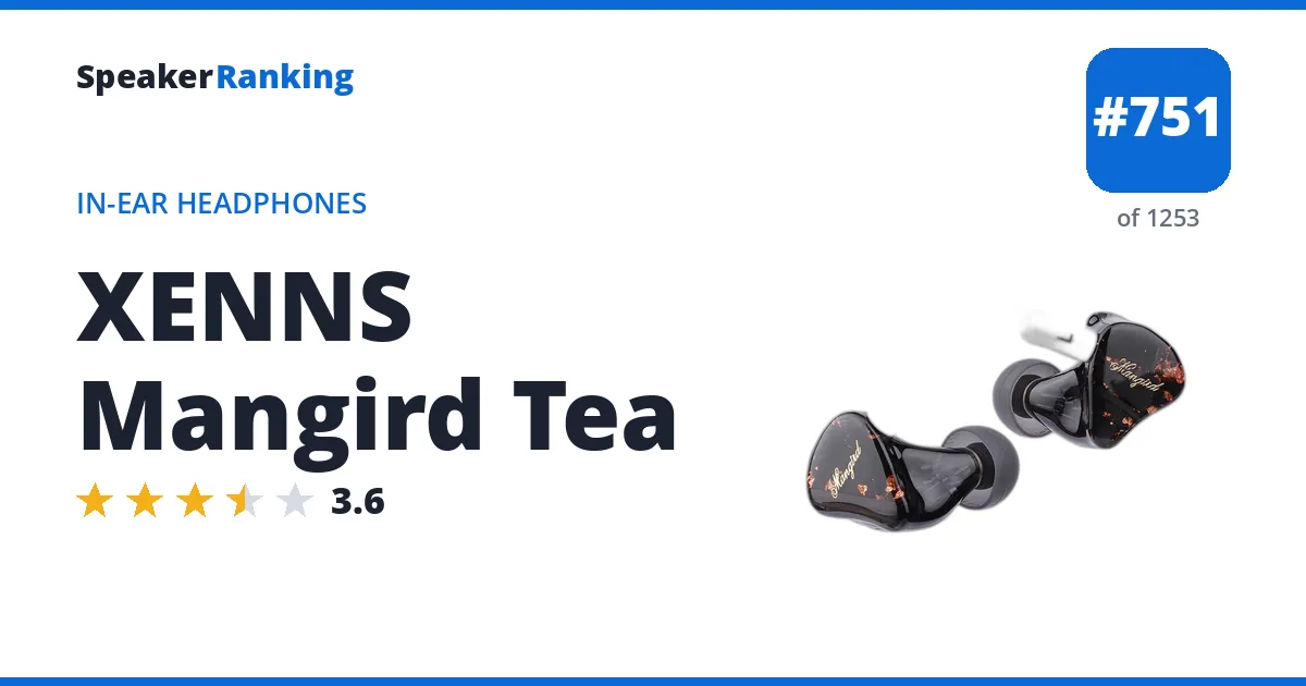 XENNS Mangird Tea - ranked #751 of 1253 In-Ear Headphones · Editor's rating 3.6/5
