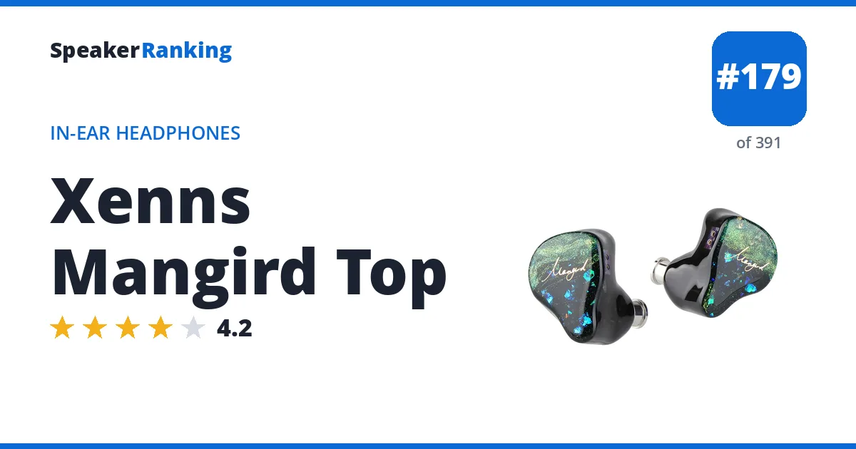 Xenns Mangird Top - ranked #179 of 361 In-Ear Headphones · Editor's rating 4.2/5