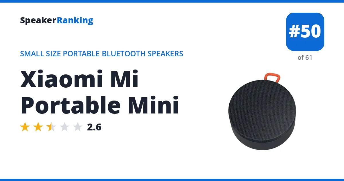 Xiaomi Mi Portable Mini ranking card