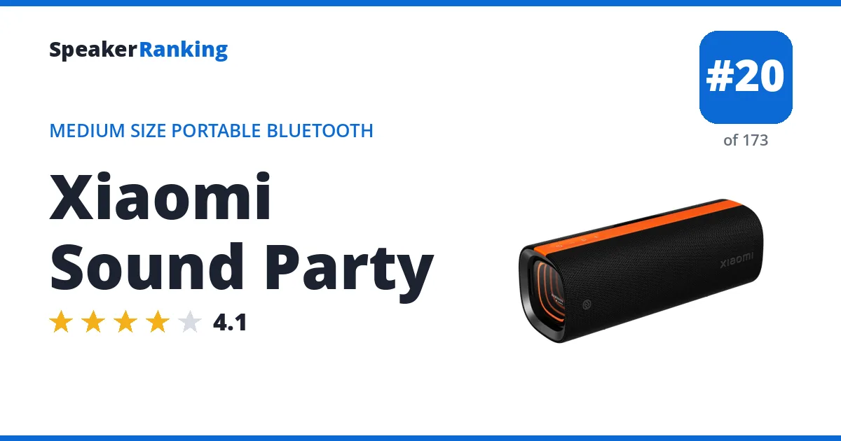 Xiaomi Sound Party ranking card