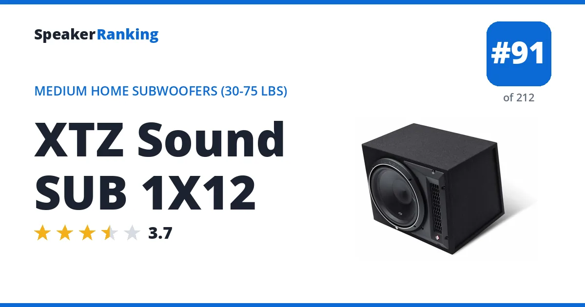 XTZ Sound SUB 1X12 ranking card
