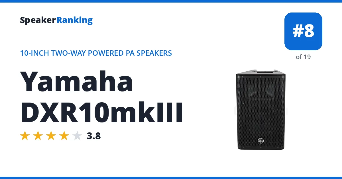 Yamaha DXR10mkIII ranking card