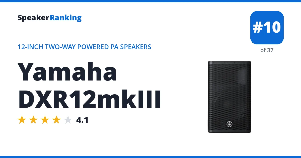 Yamaha DXR12mkIII ranking card