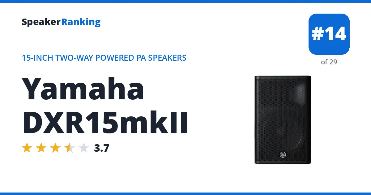 Yamaha DXR15mkII ranking card