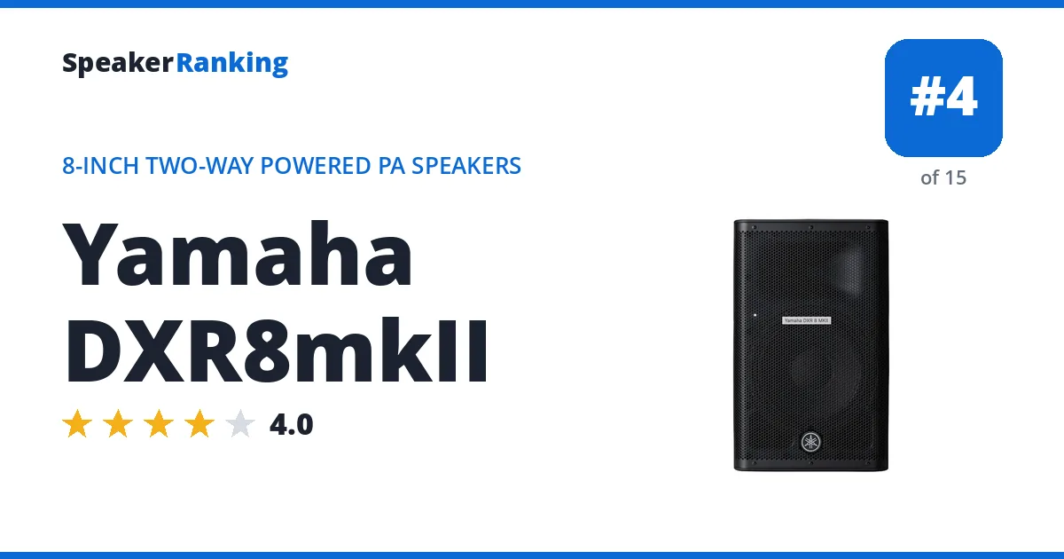 Yamaha DXR8mkII ranking card
