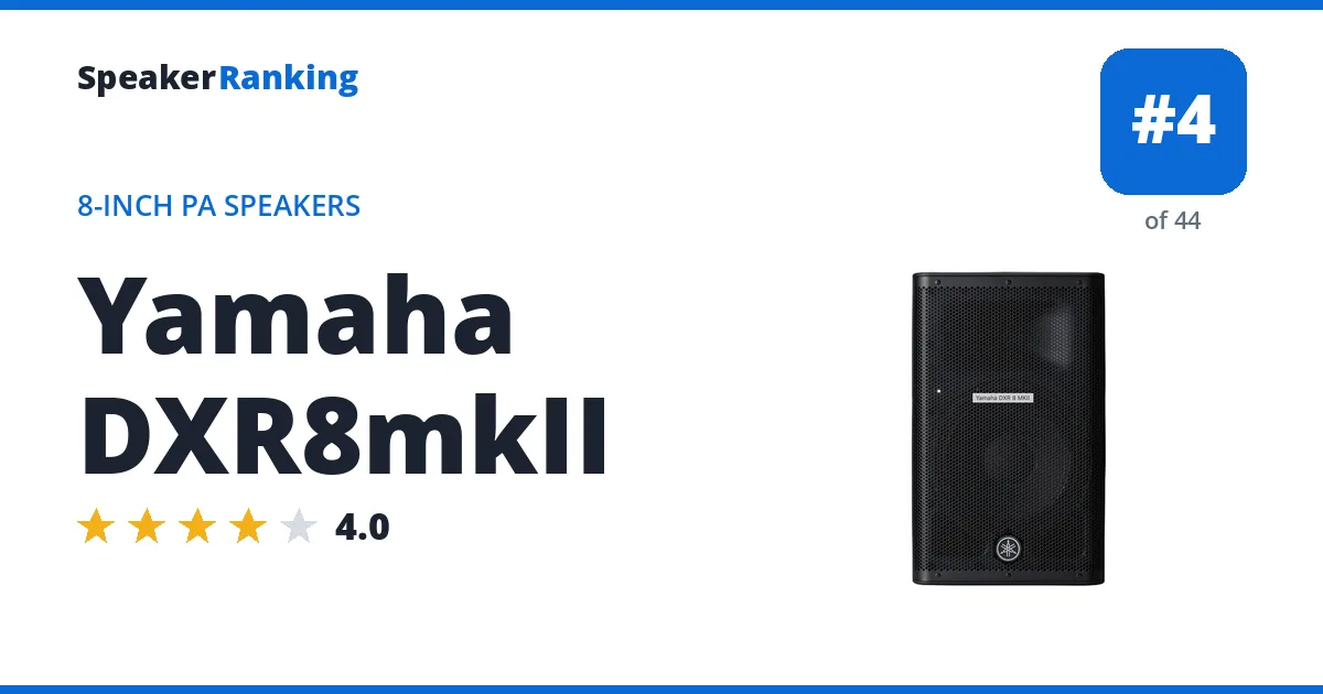 Yamaha DXR8mkII ranking card