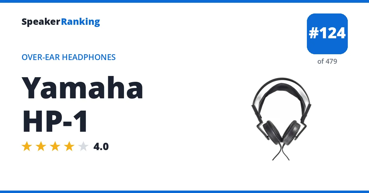 Yamaha HP-1 - ranked #124 of 479 Over-Ear Headphones · Editor's rating 4/5