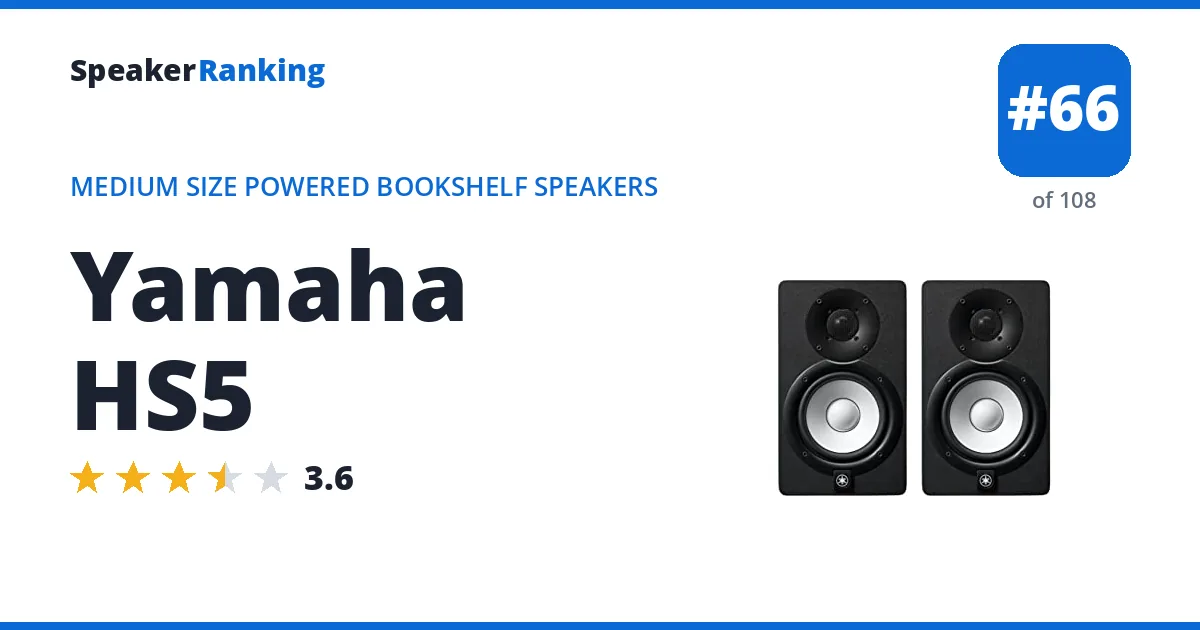 Yamaha HS5 ranking card