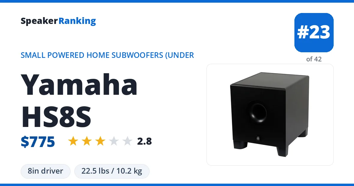 Yamaha HS8S ranking card