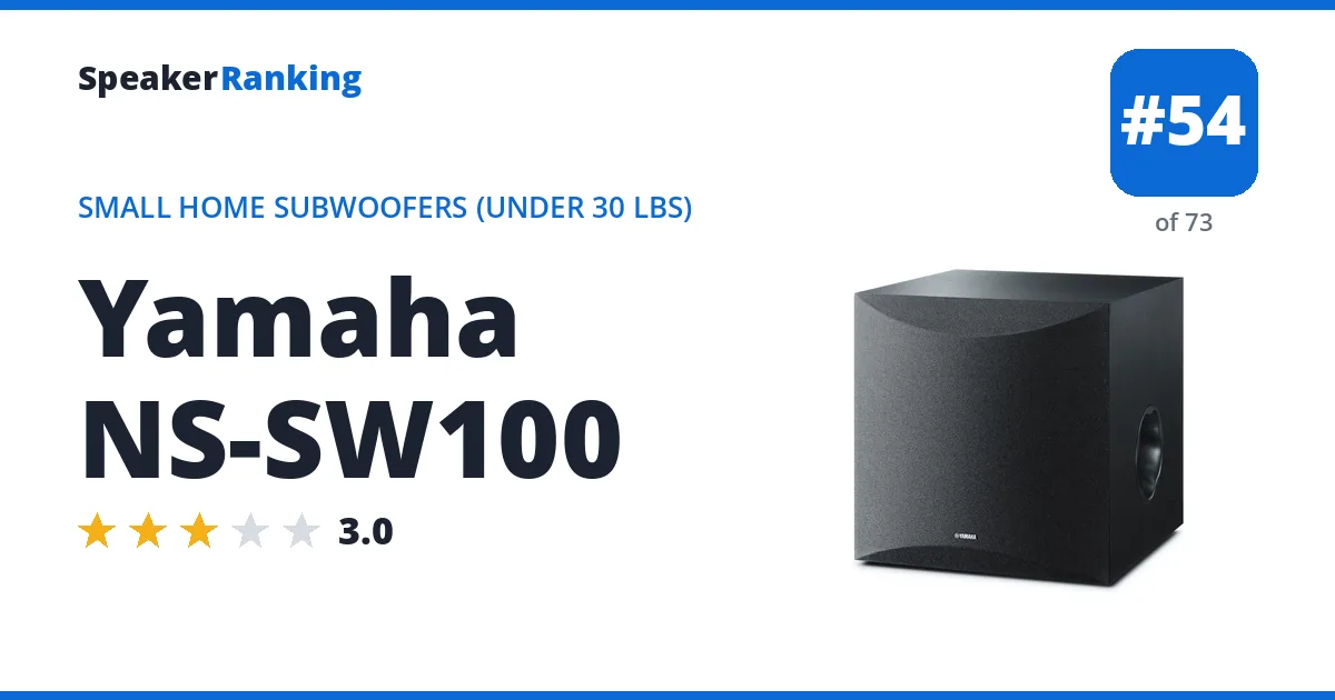 Yamaha NS-SW100 ranking card