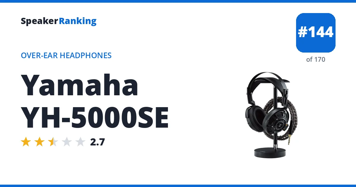 Yamaha YH-5000SE - ranked #140 of 165 Over-Ear Headphones · Editor's rating 2.7/5