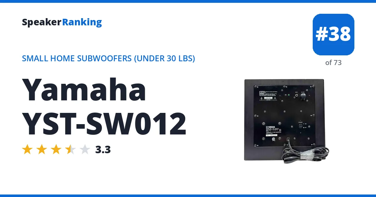 Yamaha YST-SW012 ranking card
