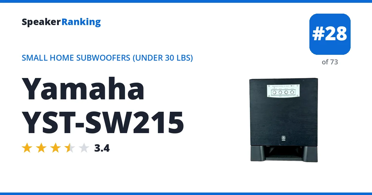 Yamaha YST-SW215 ranking card