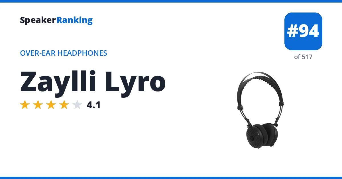 Zaylli Lyro - ranked #94 of 517 Over-Ear Headphones · Editor's rating 4.1/5