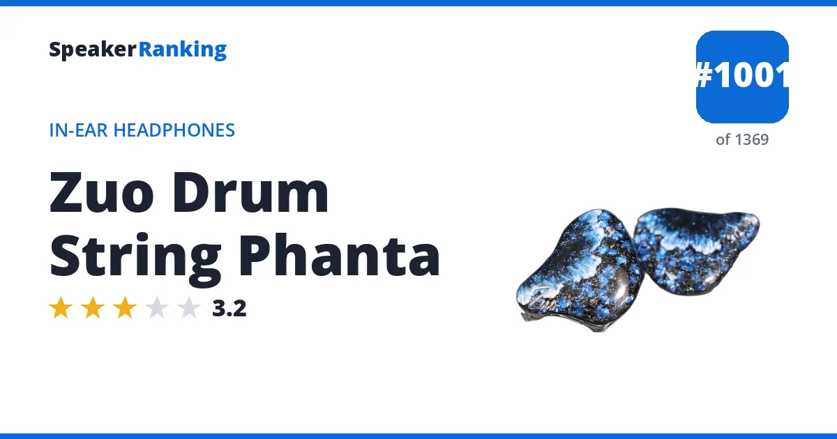 Zuo Drum String Phanta - ranked #1001 of 1369 In-Ear Headphones · Editor's rating 3.2/5