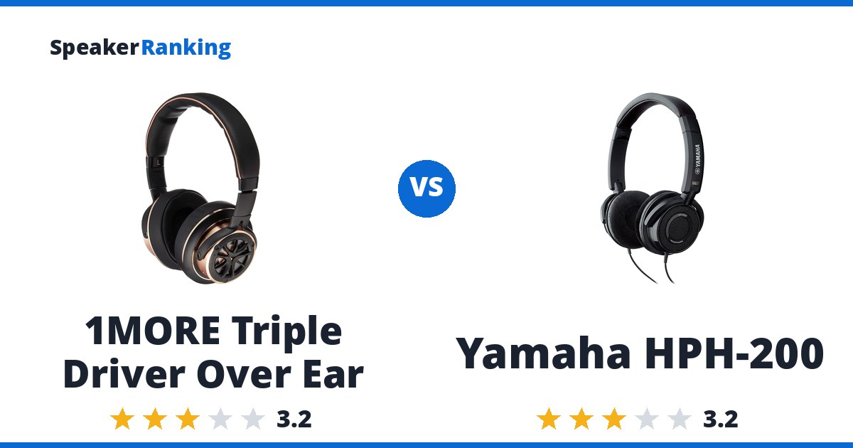 1MORE Triple Driver Over Ear vs Yamaha HPH-200