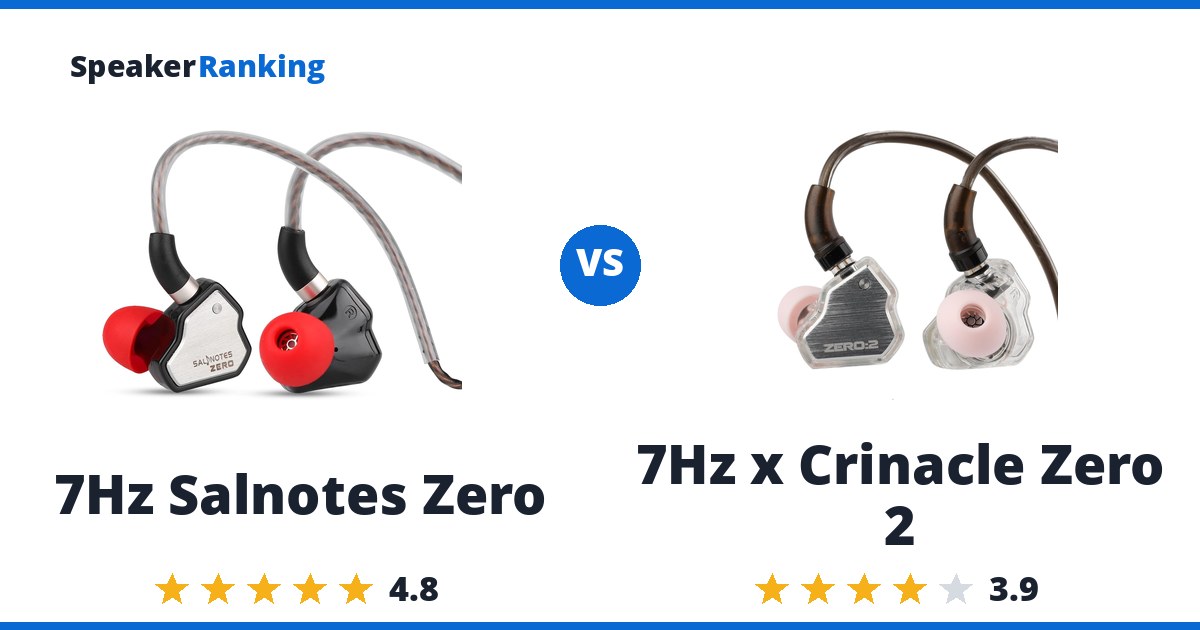 7Hz Salnotes Zero vs 7Hz x Crinacle Zero 2