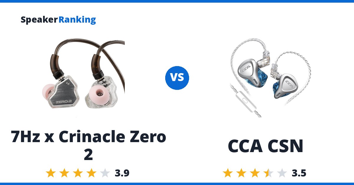 7Hz x Crinacle Zero 2 vs CCA CSN