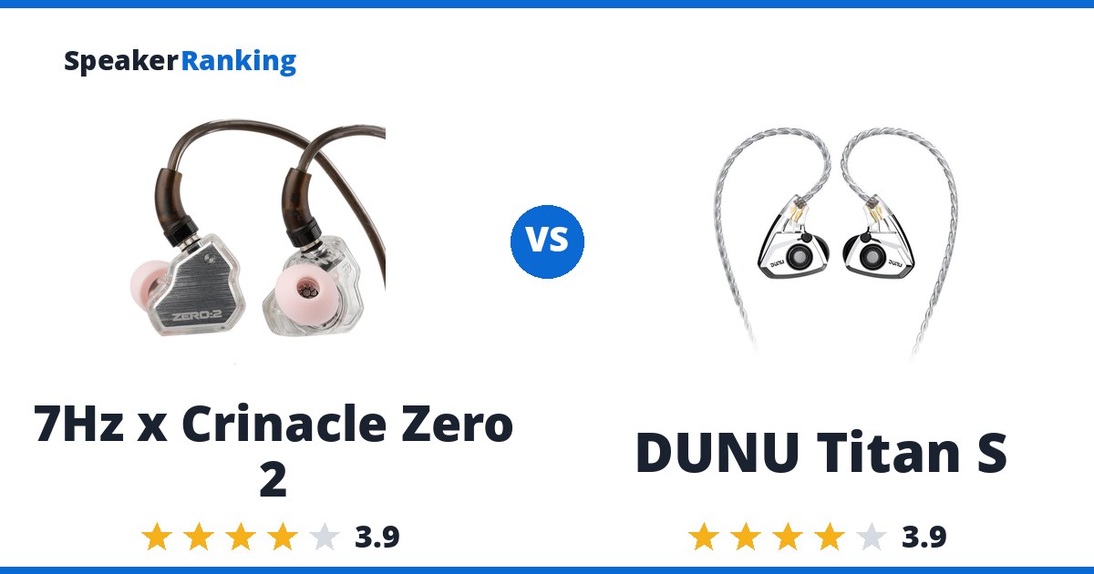 7Hz x Crinacle Zero 2 vs DUNU Titan S