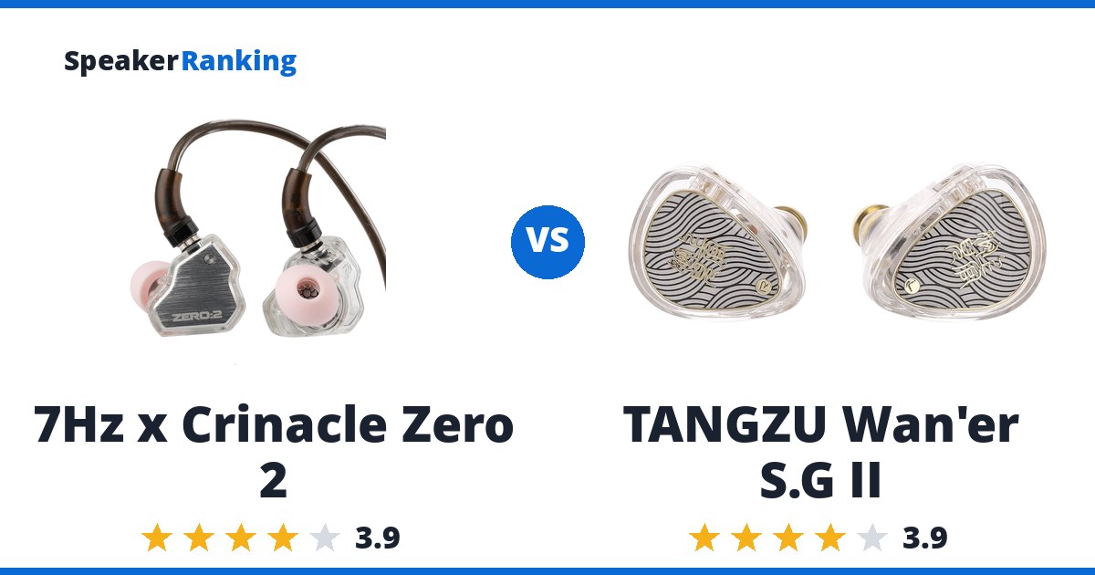 7Hz x Crinacle Zero 2 vs TANGZU Wan’er S.G II