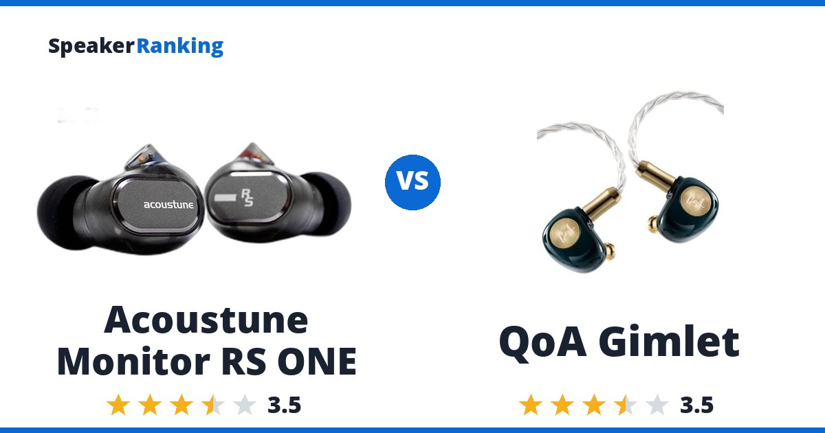 Acoustune Monitor RS ONE vs QoA Gimlet