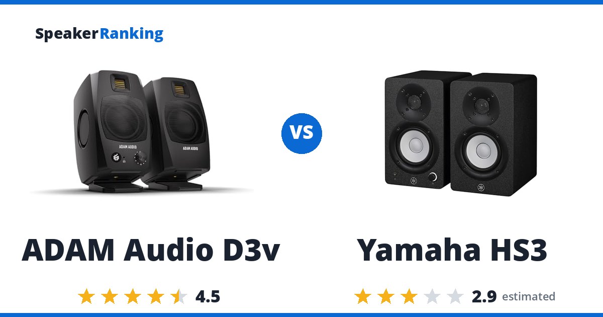 ADAM Audio D3v vs Yamaha HS3