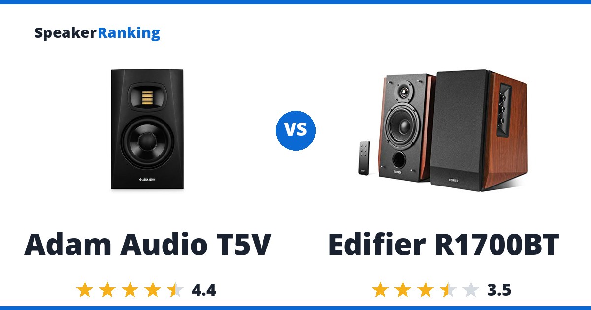 Adam Audio T5V vs Edifier R1700BT