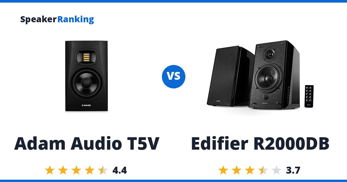 Adam Audio T5V vs Edifier R2000DB