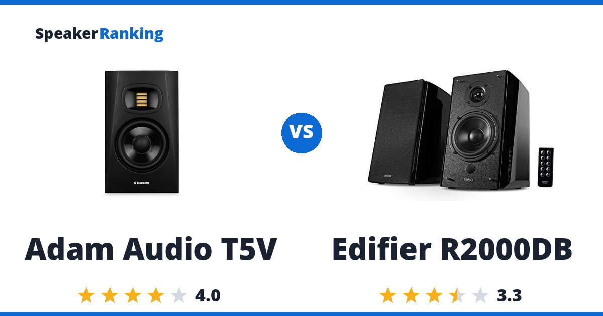 Adam Audio T5V vs Edifier R2000DB