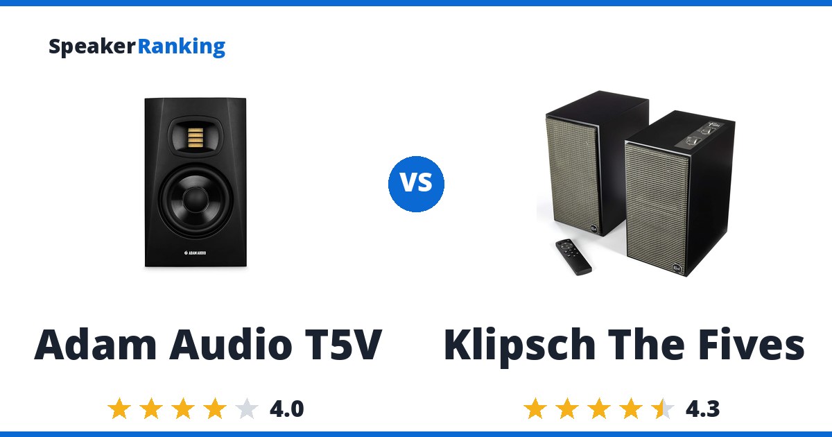 Adam Audio T5V vs Klipsch The Fives